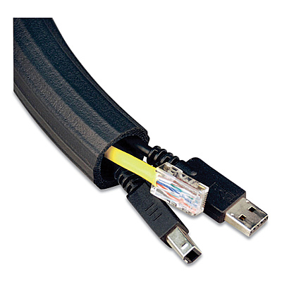 UT Wire Flexi Cable Wrap, 0.5" to 1" x 12 ft, Black (RBOUTWFCW12BK)