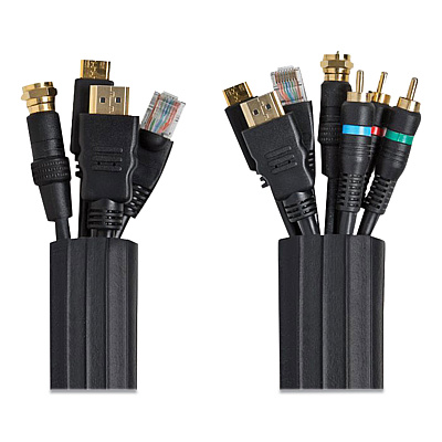 UT Wire Flexi Cable Wrap, 0.5" to 1" x 12 ft, Black (RBOUTWFCW12BK)
