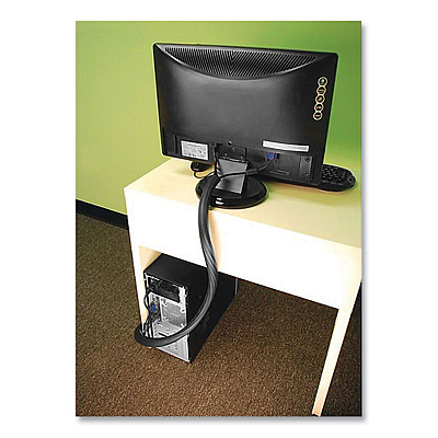 UT Wire Flexi Cable Wrap, 0.5" to 1" x 12 ft, Black (RBOUTWFCW12BK)
