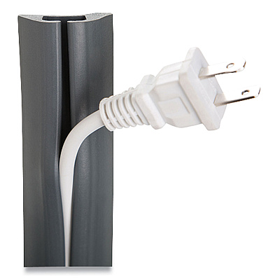 UT Wire Compact Cord Protector and Concealer, 1.6" x 5 ft, Gray (RBOUTWCPM5GY)
