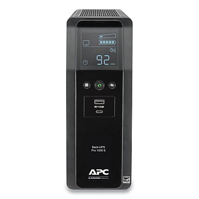APC BR1000MS Back-UPS PRO BR Series SineWave Battery Backup System, 10 Outlets, 1,000 VA, 1,080 J