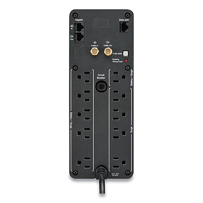 APC BR1000MS Back-UPS PRO BR Series SineWave Battery Backup System, 10 Outlets, 1,000 VA, 1,080 J