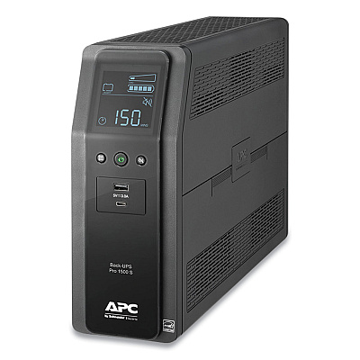 APC BR1500MS Back-UPS PRO BR Series SineWave Battery Backup System, 10 Outlets, 1,500 VA, 1,080 J
