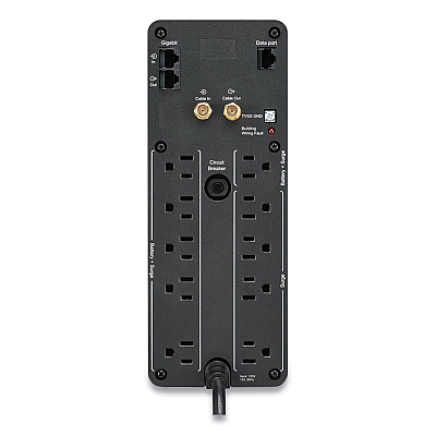 APC BR1500MS Back-UPS PRO BR Series SineWave Battery Backup System, 10 Outlets, 1,500 VA, 1,080 J