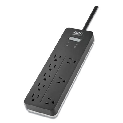 APC Home Office SurgeArrest Power Surge Protector, 8 AC Outlets, 6 ft Cord, 2,160 J, Black (PH8)