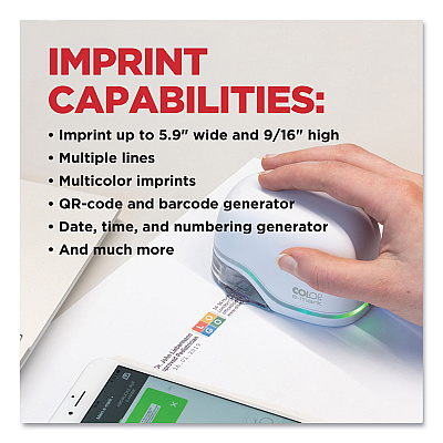 Colop E-mark Digital Marking Device, Customizable Size and Message with Images, White (COS039201)