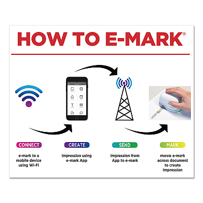 Colop E-mark Digital Marking Device, Customizable Size and Message with Images, White (COS039201)