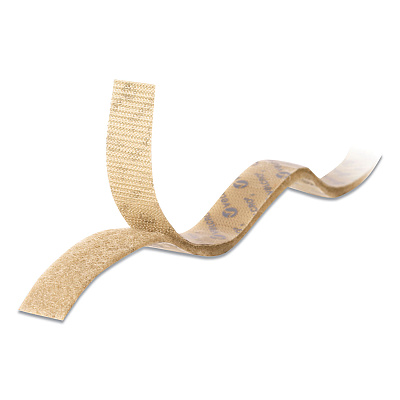 Velcro Sticky-Back Fasteners with Dispenser, Removable Adhesive, 0.75" x 15 ft, Beige (VEK90083)