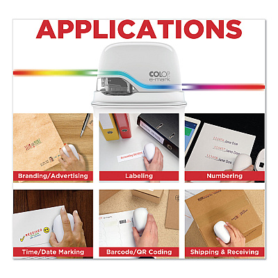 Colop E-mark Digital Marking Device, Customizable Size and Message with Images, White (COS039201)