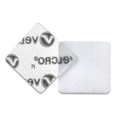 Velcro Sticky-Back Fasteners, Removable Adhesive, 0.88" x 0.88", Clear, 12/Pack (VEK91330)
