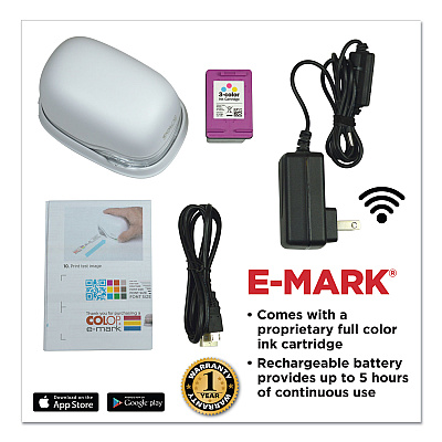 Colop E-mark Digital Marking Device, Customizable Size and Message with Images, White (COS039201)