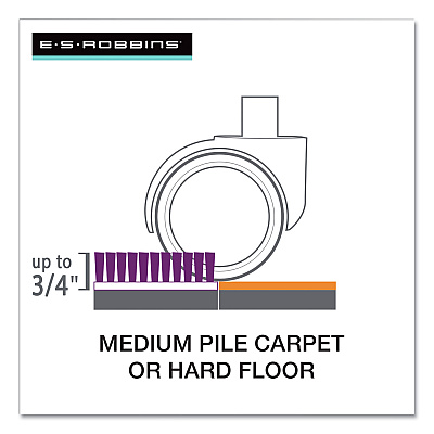 ES Robbins Floor+Mate, For Hard Floor to Medium Pile Carpet up to 0.75", 36 x 48, Clear (ESR121441)