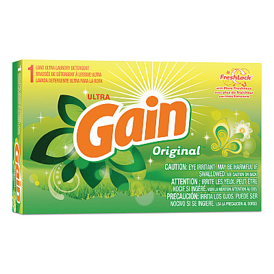 Gain Powder Laundry Detergent, Original Scent, 1.8 oz Box, 156 Boxes/Carton (PGC49338)