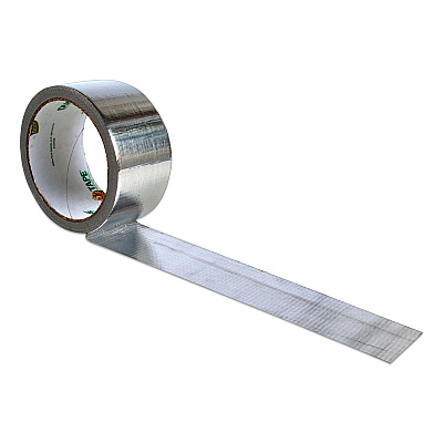 Duck Colored Duct Tape, 3" Core, 1.88" x 10 yds, Chrome (DUC280621)