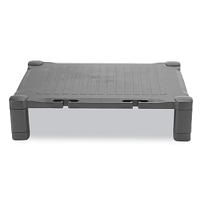 Mind Reader Adjustable Rectangular Monitor Stand, 17" x 13" x 3.75" to 5.75", Black, Supports 22 lbs (EMSPLMONSTBLK)
