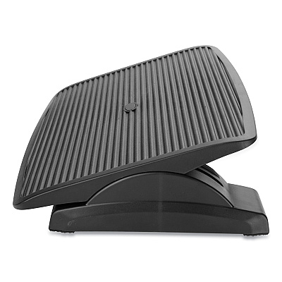 Mind Reader Adjustable Height Ergonomic Footrest, 17.62w x 14d x 3.75h, Black (EMSFTLINEBLK)