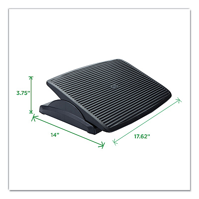 Mind Reader Adjustable Height Ergonomic Footrest, 17.62w x 14d x 3.75h, Black (EMSFTLINEBLK)