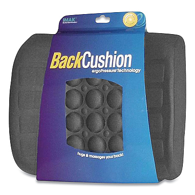 IMAK Ergo Back Support, 13.5 x 4 x 13.8, Black (IMAA30122)