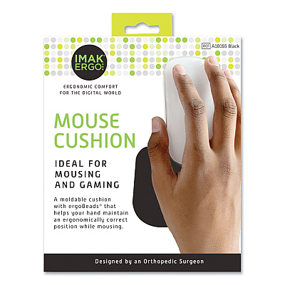 IMAK Ergo Nonskid Mouse Wrist Cushion, 7 x 5.3, Black (IMAA10174)