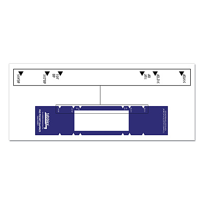 Tabbies File Pocket Handles, 9.63 x 2, Dark Blue/White, 4/Sheet, 12 Sheets/Pack (TAB68807)