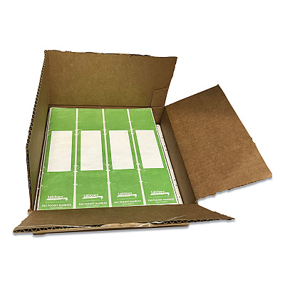 Tabbies File Pocket Handles, 9.63 x 2, Green/White,  4/Sheet, 12 Sheets/Pack (TAB68809)