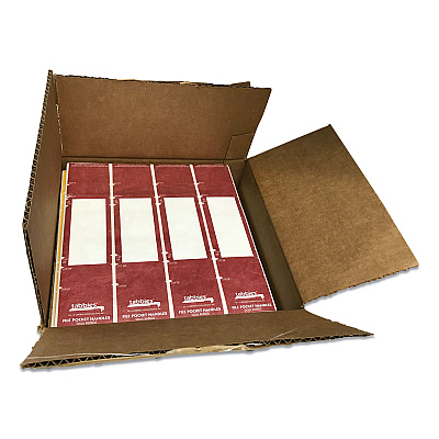 Tabbies File Pocket Handles, 9.63 x 2, Red/White, 4/Sheet, 12 Sheets/Pack (TAB68805)
