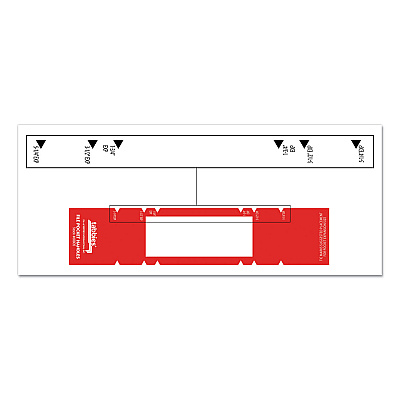Tabbies File Pocket Handles, 9.63 x 2, Red/White, 4/Sheet, 12 Sheets/Pack (TAB68805)