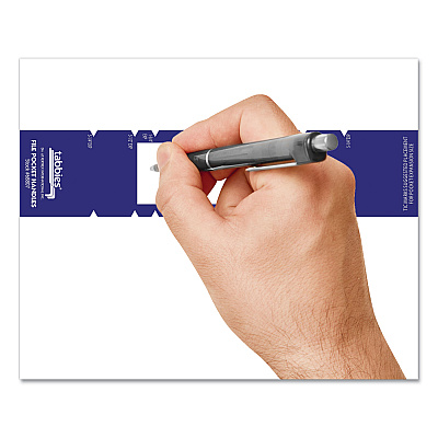 Tabbies File Pocket Handles, 9.63 x 2, Dark Blue/White, 4/Sheet, 12 Sheets/Pack (TAB68807)