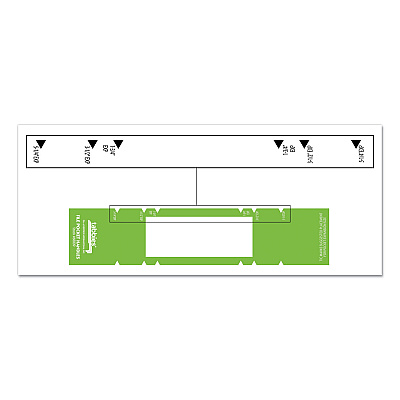 Tabbies File Pocket Handles, 9.63 x 2, Green/White,  4/Sheet, 12 Sheets/Pack (TAB68809)