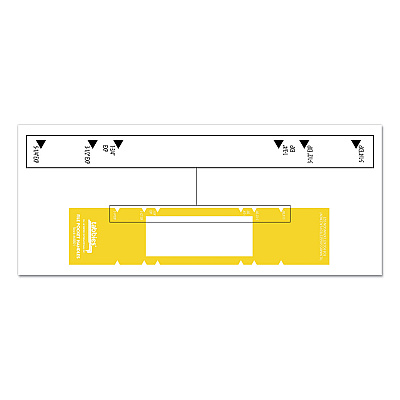 Tabbies File Pocket Handles, 9.63 x 2, Yellow/White, 4/Sheet, 12 Sheets/Pack (TAB68801)