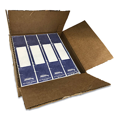 Tabbies File Pocket Handles, 9.63 x 2, Dark Blue/White, 4/Sheet, 12 Sheets/Pack (TAB68807)