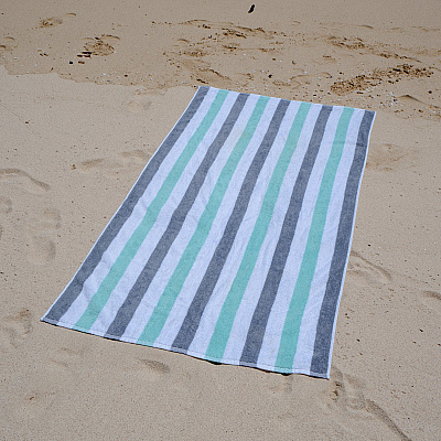Cabo Cabana Beach Towel 30x70 Grey/green, Case Of 24 (CABOCABANA-GY/GR-CS)