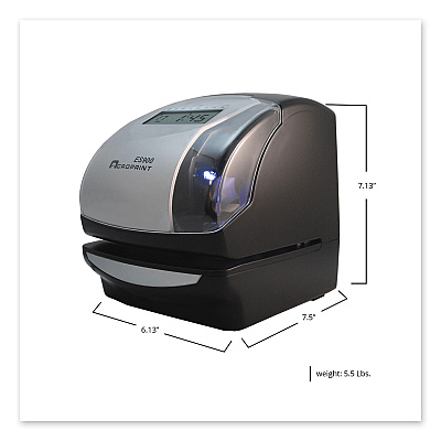 Acroprint ES900 Atomic Electronic Payroll Recorder, Time Stamp and Numbering Machine, Digital Display, Black (ACP010209000)