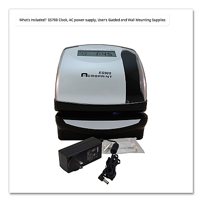 Acroprint ES900 Atomic Electronic Payroll Recorder, Time Stamp and Numbering Machine, Digital Display, Black (ACP010209000)