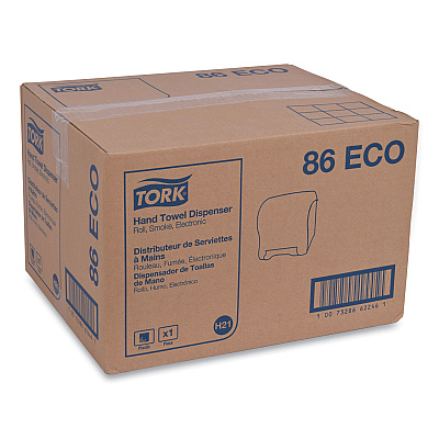 Tork Hand Towel Dispenser, Electronic, 11.78 x 9.12 x 14.39, Translucent Smoke (TRK86ECO)