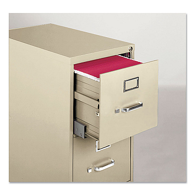 Alera Economy Vertical File, 4 Letter-Size File Drawers, Putty, 15" x 25" x 52" (ALEHVF1552PY)
