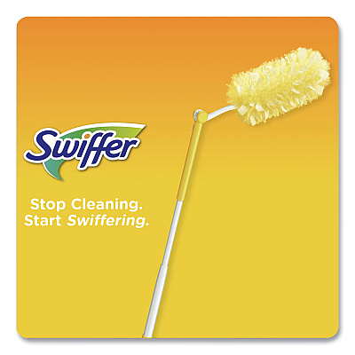 Swiffer Heavy Duty Dusters Starter Kit, Handle Extends to 3 ft, 1 Handle with 12 Duster Refills (PGC77300)