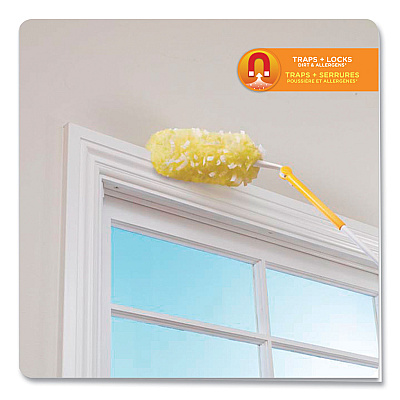 Swiffer Heavy Duty Dusters Starter Kit, Handle Extends to 3 ft, 1 Handle with 12 Duster Refills (PGC77300)