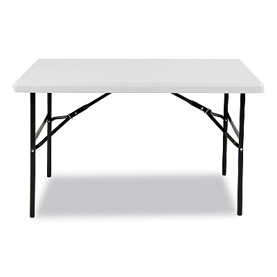 Iceberg IndestrucTable Classic Folding Table, Rectangular, 48" x 24" x 29", Platinum (ICE65203)
