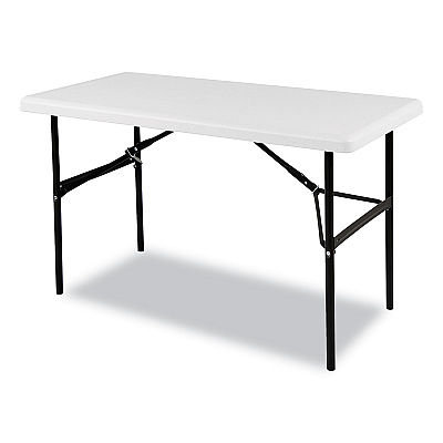 Iceberg IndestrucTable Classic Folding Table, Rectangular, 48" x 24" x 29", Platinum (ICE65203)
