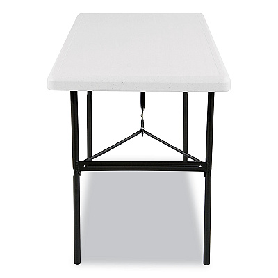 Iceberg IndestrucTable Classic Folding Table, Rectangular, 48" x 24" x 29", Platinum (ICE65203)