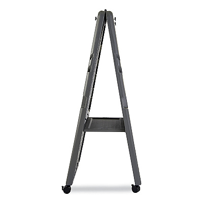 Iceberg Ingenuity Presentation Flipchart Easel with Dry Erase Surface, 33 x 28, 73" Tall Easel, Charcoal Polyethylene Frame (ICE30237)