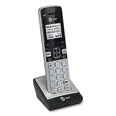 AT&T TL86003 Cordless Telephone Handset for the TL86103 System, Silver/Black
