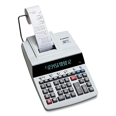 Canon MP27DII 12-Digit Desktop Printing Calculator, Black/Red Print, 4.8 Lines/Sec (CNM8707B001AA)