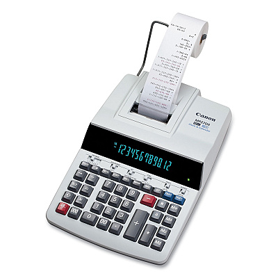 Canon MP27DII 12-Digit Desktop Printing Calculator, Black/Red Print, 4.8 Lines/Sec (CNM8707B001AA)