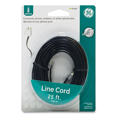 Power Gear Line Cord, Plug/Plug, 25 ft, Black (PWG76580999)