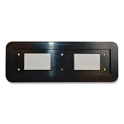 COSCO Brushed Metal Office Sign, No Soliciting, 9 x 3, Silver/Red (COS098208)