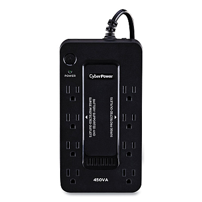 Cyberpower SE450G1 UPS Battery Backup, 8 Outlets, 450 VA, 890 J