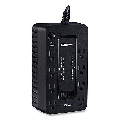Cyberpower SE450G1 UPS Battery Backup, 8 Outlets, 450 VA, 890 J