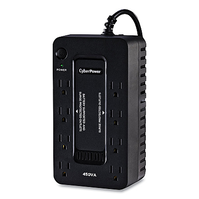 Cyberpower SE450G1 UPS Battery Backup, 8 Outlets, 450 VA, 890 J